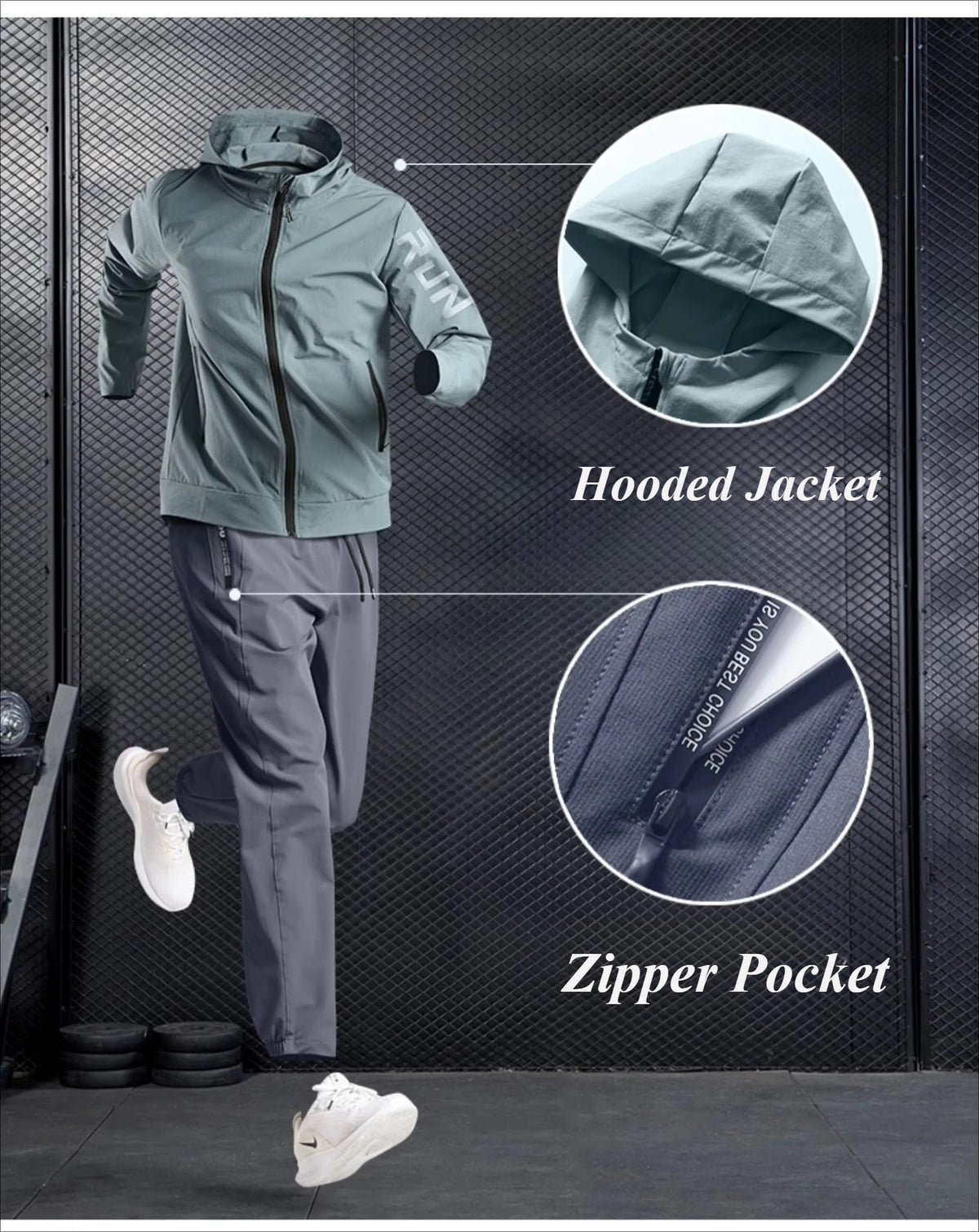 Men's Quick Dry Loose Fit Outdoor Training Suit