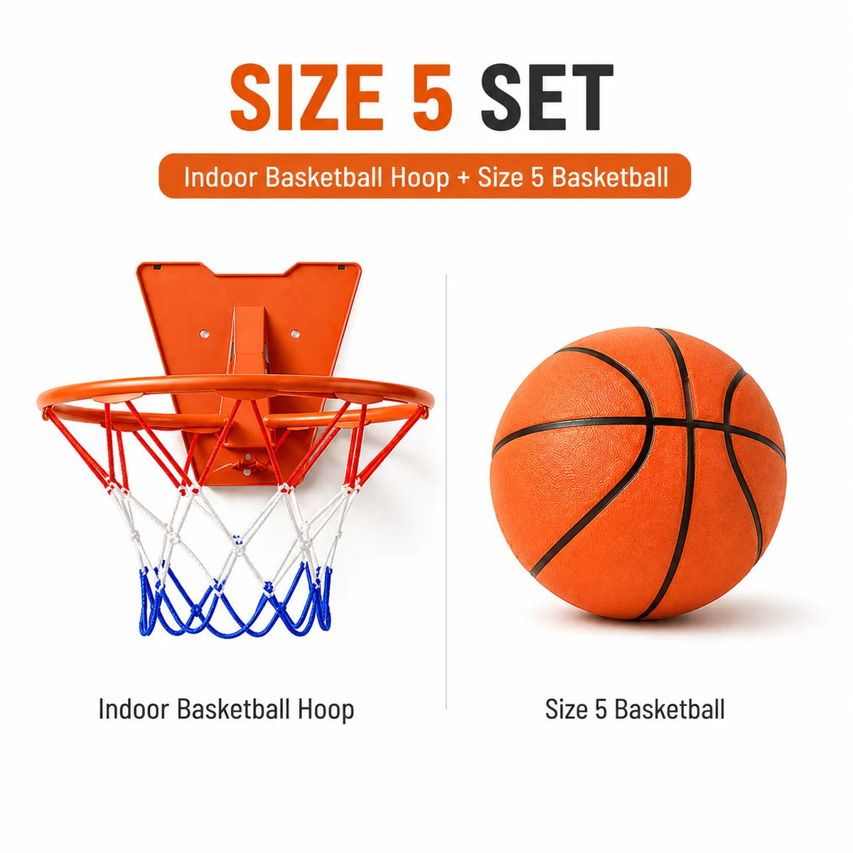 Silent Indoor Basketball Hoop Set Foam Training Ball