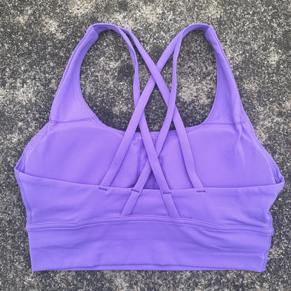 Women's Cross Back High Support Push Up Sports Bra