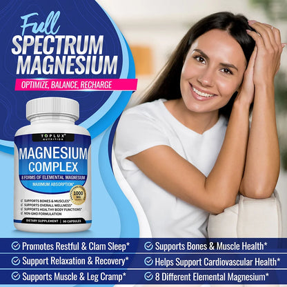 Magnesium Complex Glycinate Citrate Malate Supplement