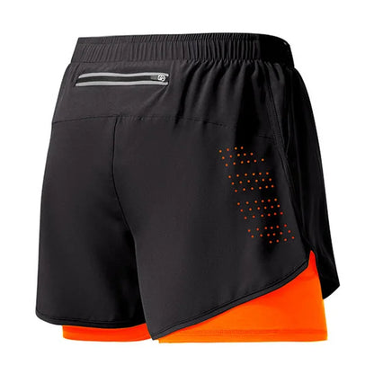 Men's Quick Dry Double Layer Running Workout Shorts