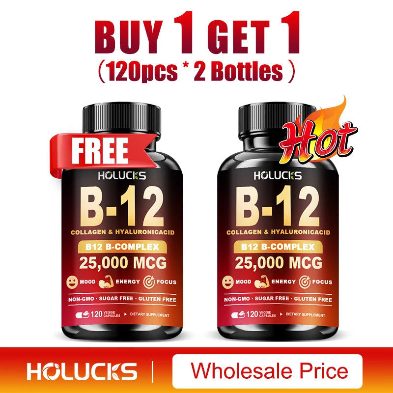 Vitamin B12 Complex Brain Energy Metabolism Support Supplement