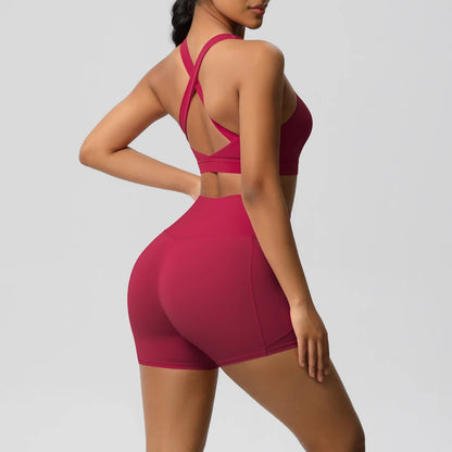 Women's 2-Piece Pocketed Yoga Gym Sportswear Set
