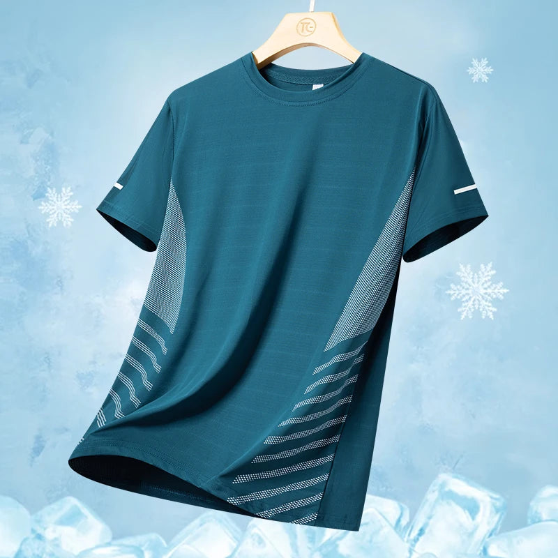 Men's Quick Dry Reflective Running Sports T-Shirt