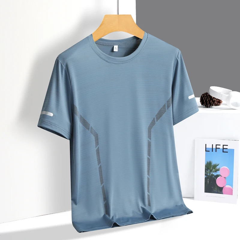 Men's Quick Dry Reflective Running Sports T-Shirt