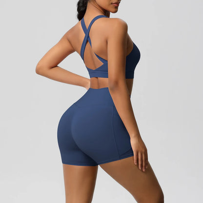Women's 2-Piece Pocketed Yoga Gym Sportswear Set