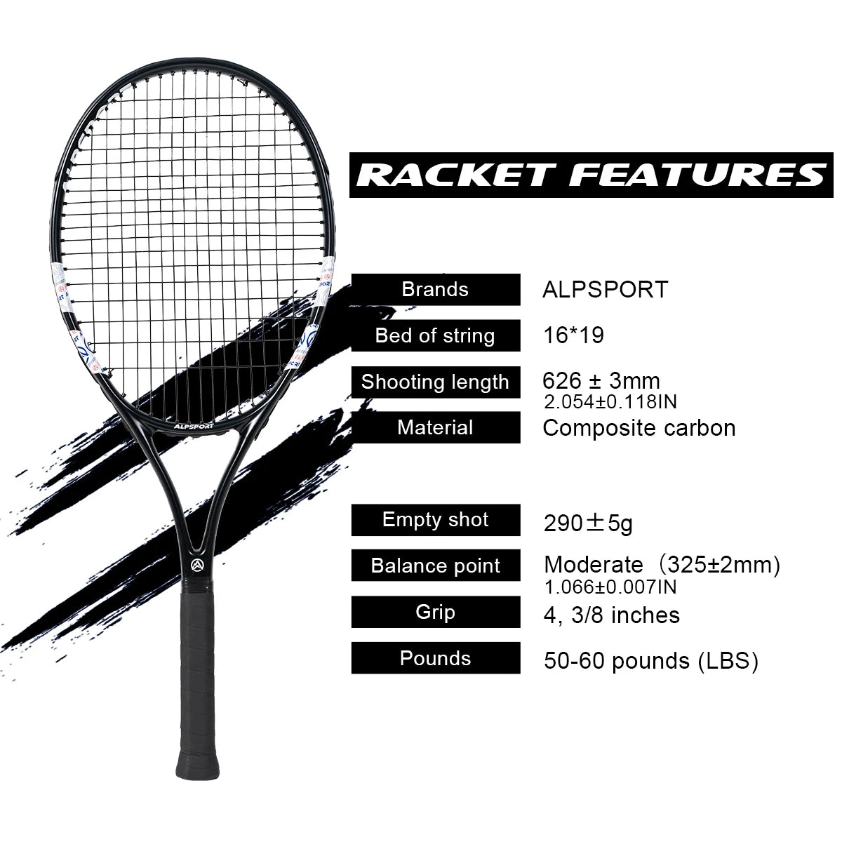 T800 18K Carbon Fiber Tennis Racket