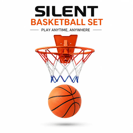 Silent Indoor Basketball Hoop Set Foam Training Ball