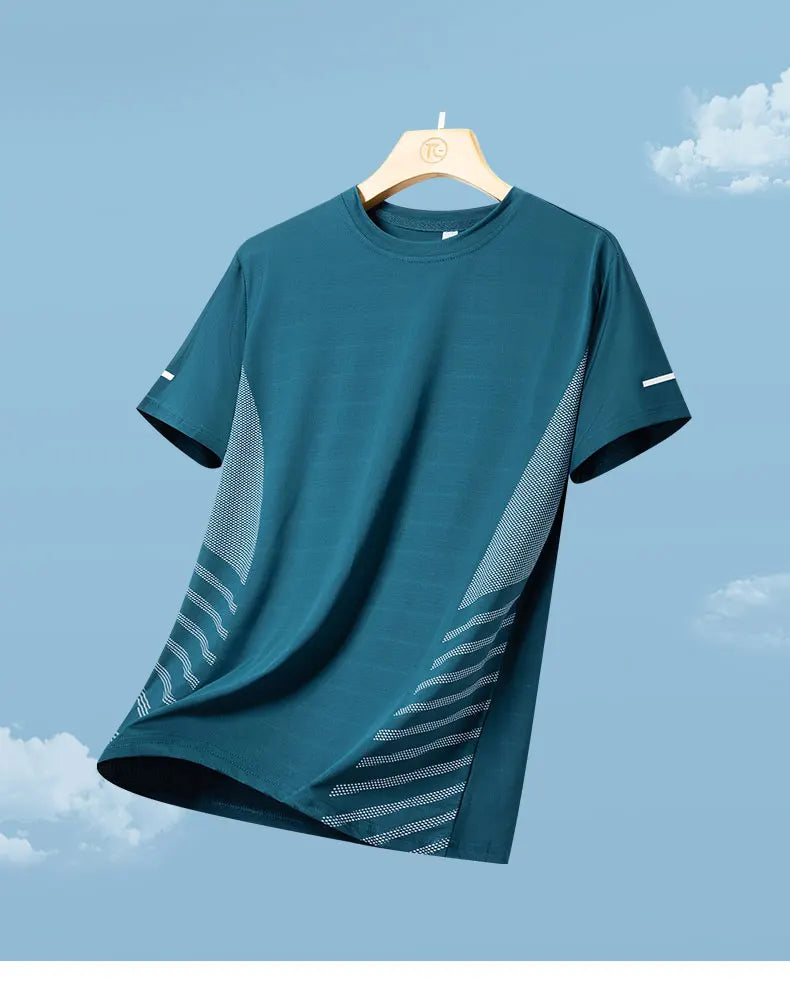 Men's Quick Dry Reflective Running Sports T-Shirt