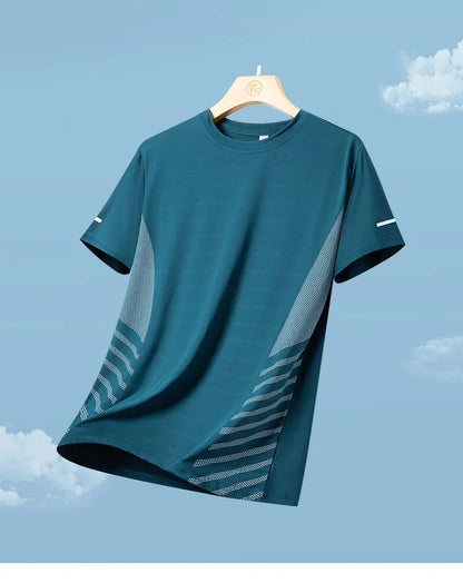 Men's Quick Dry Reflective Running Sports T-Shirt