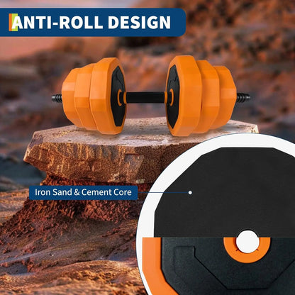 4 In 1 Adjustable Dumbbell Barbell Kettlebell Set