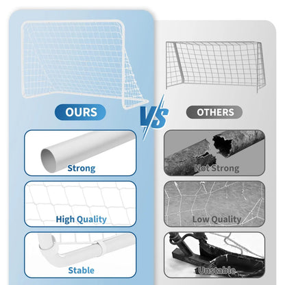 6x4ft Portable Foldable Soccer Goal Steel Frame Net