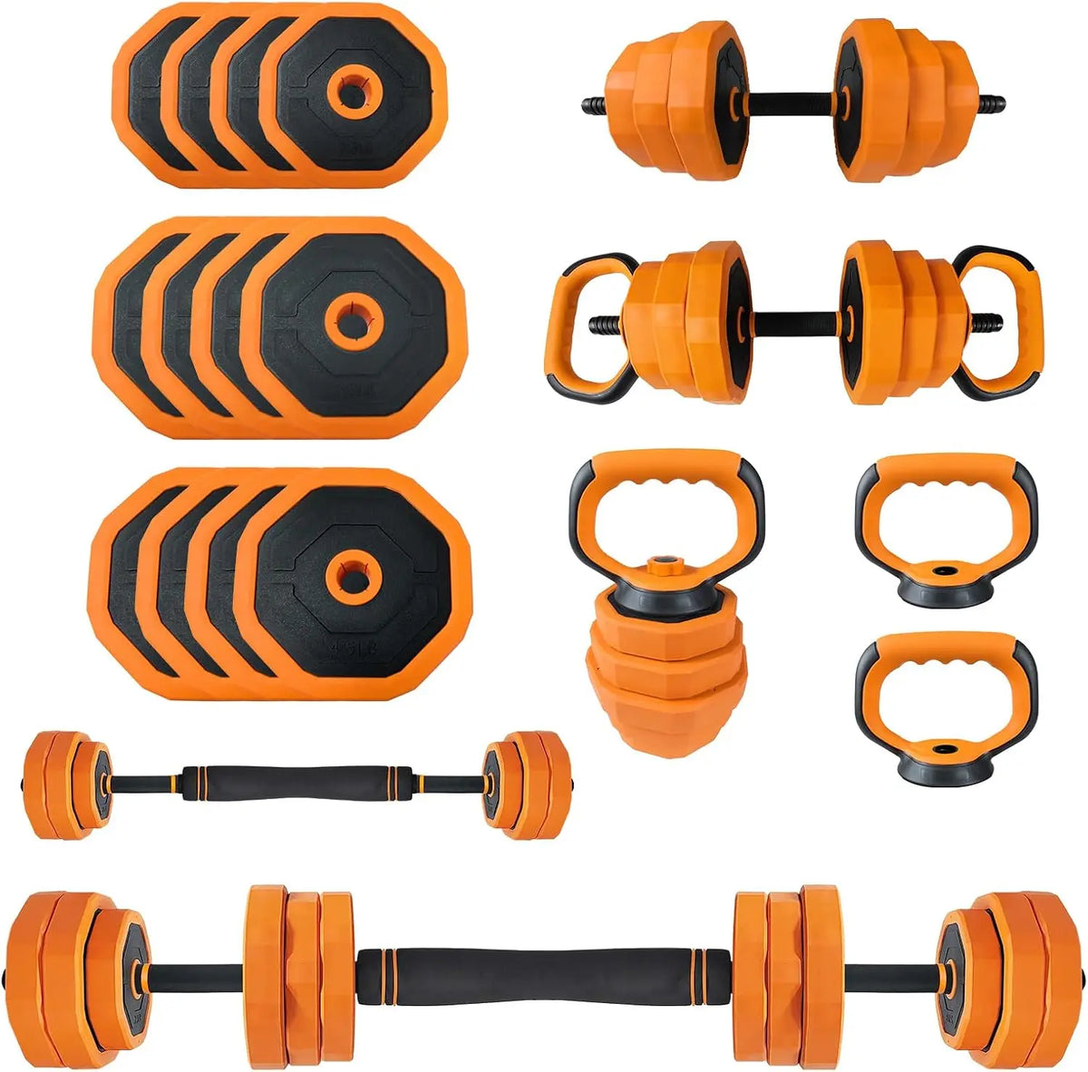 4 In 1 Adjustable Dumbbell Barbell Kettlebell Set
