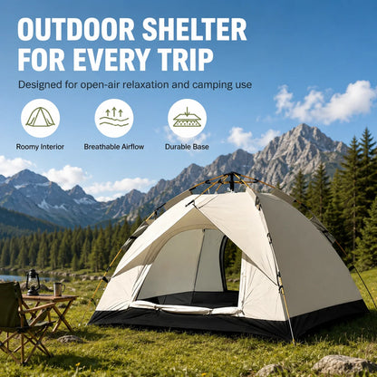 Automatic Pop Up Windproof Rain Resistant Camping Tent