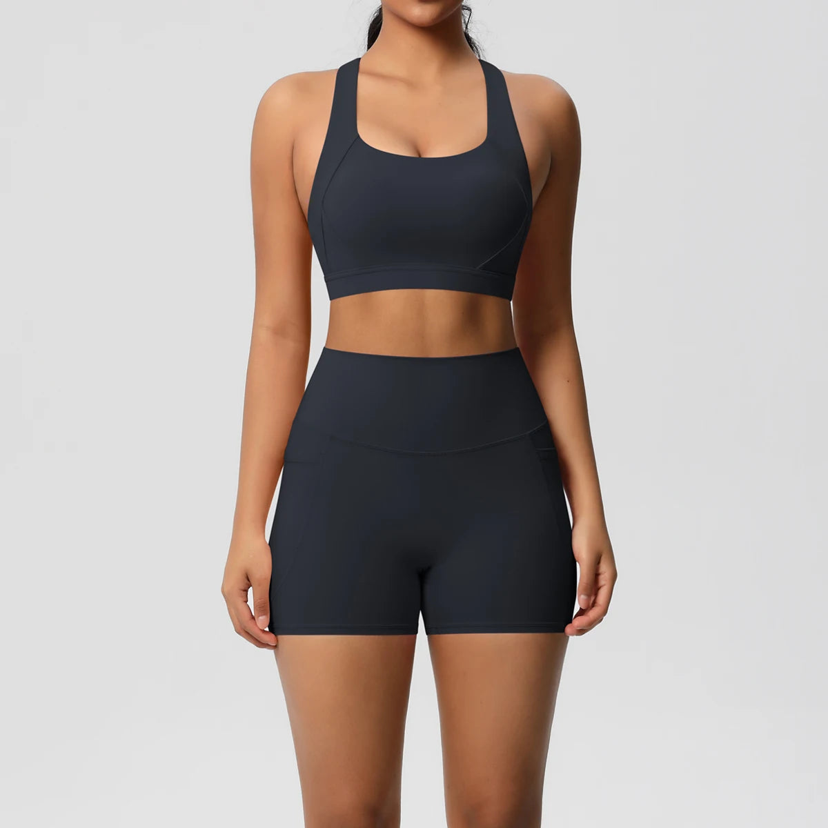 Women's 2-Piece Pocketed Yoga Gym Sportswear Set