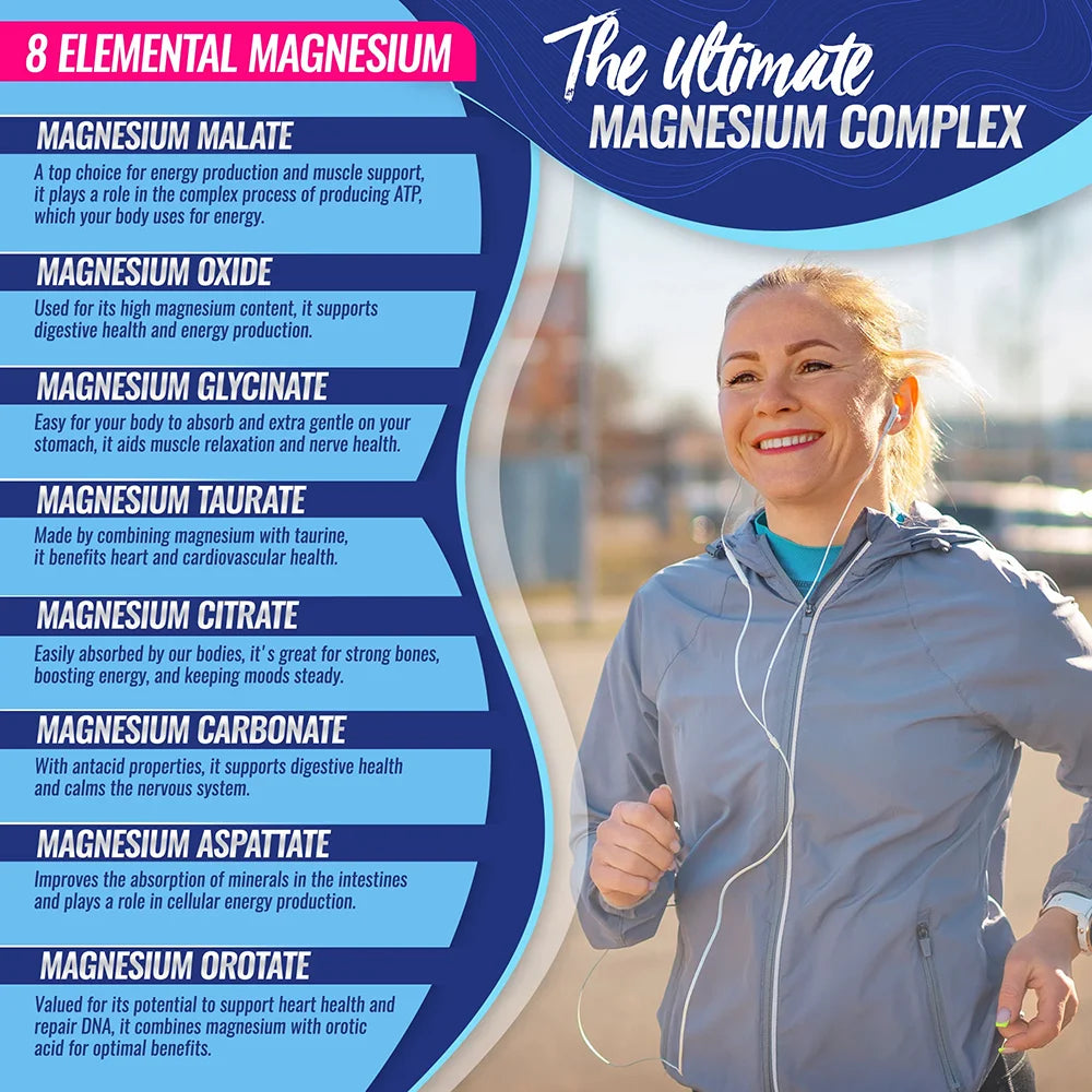 Magnesium Complex Glycinate Citrate Malate Supplement