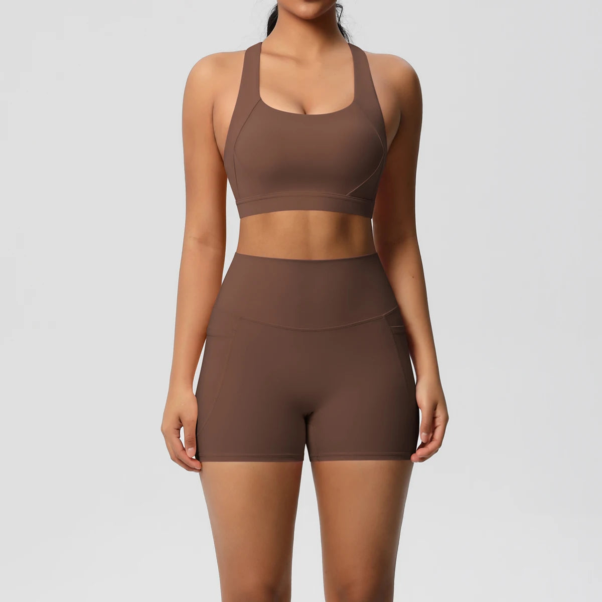 Women's 2-Piece Pocketed Yoga Gym Sportswear Set