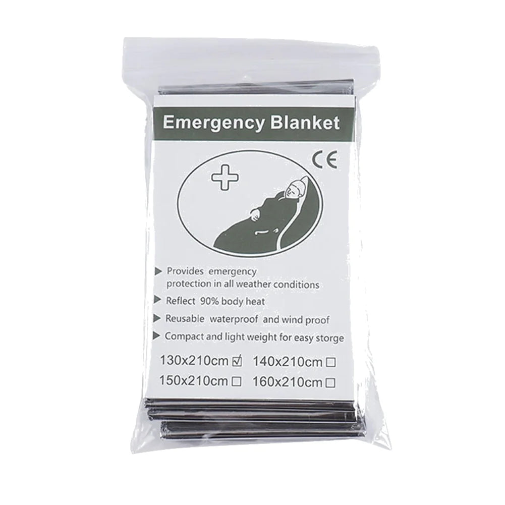 Emergency Thermal Blanket Windproof Waterproof Outdoor Camping