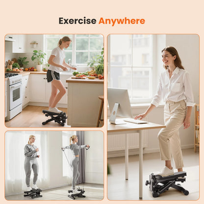Mini Stepper Resistance Bands Hydraulic Cardio Machine