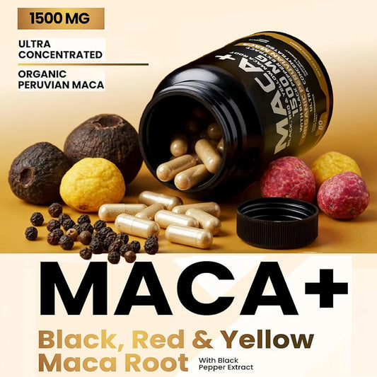 Organic Peruvian Maca Root Capsules 1500mg Vegan