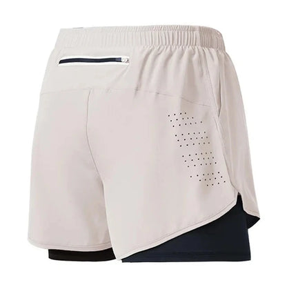 Men's Quick Dry Double Layer Running Workout Shorts