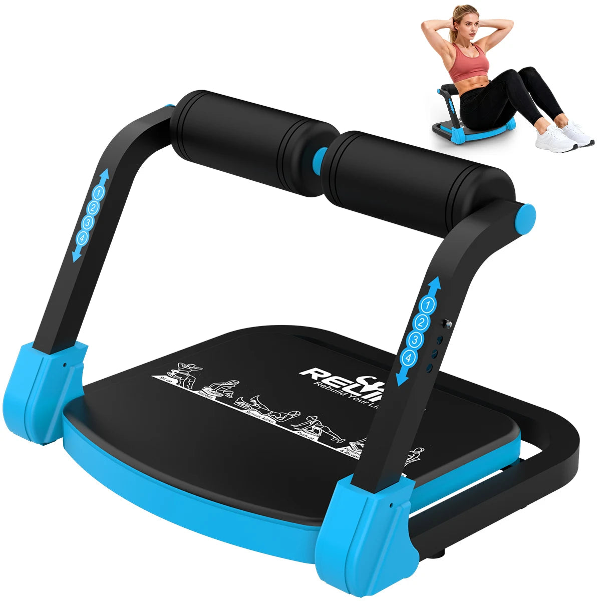 Relife Adjustable Core Training Sit Up Exercise Machine