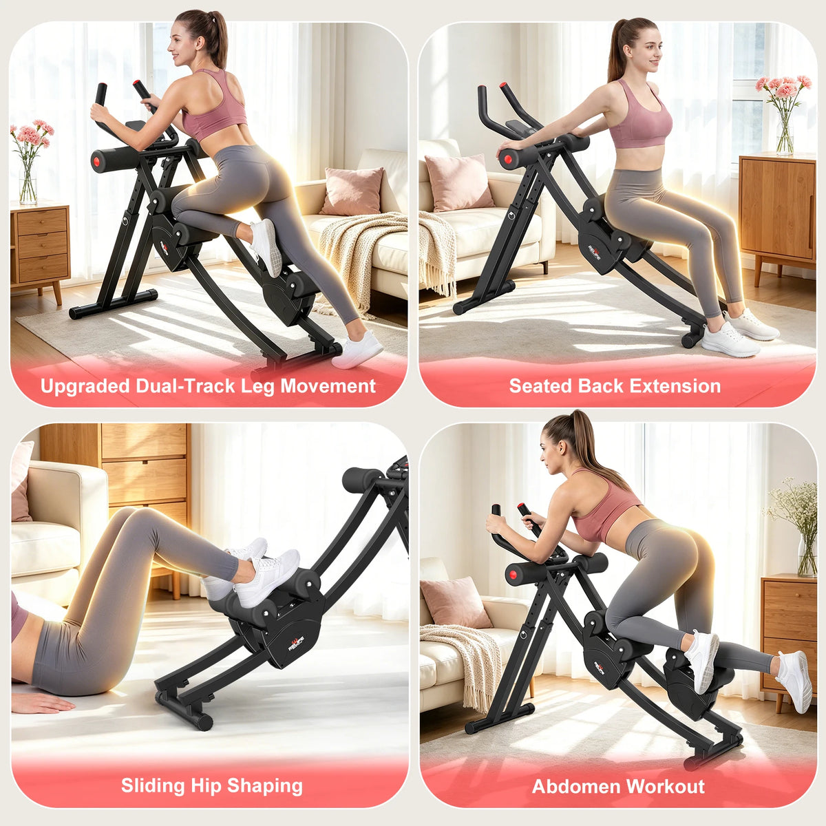 Relife Dual Track Foldable Adjustable Ab Core Trainer