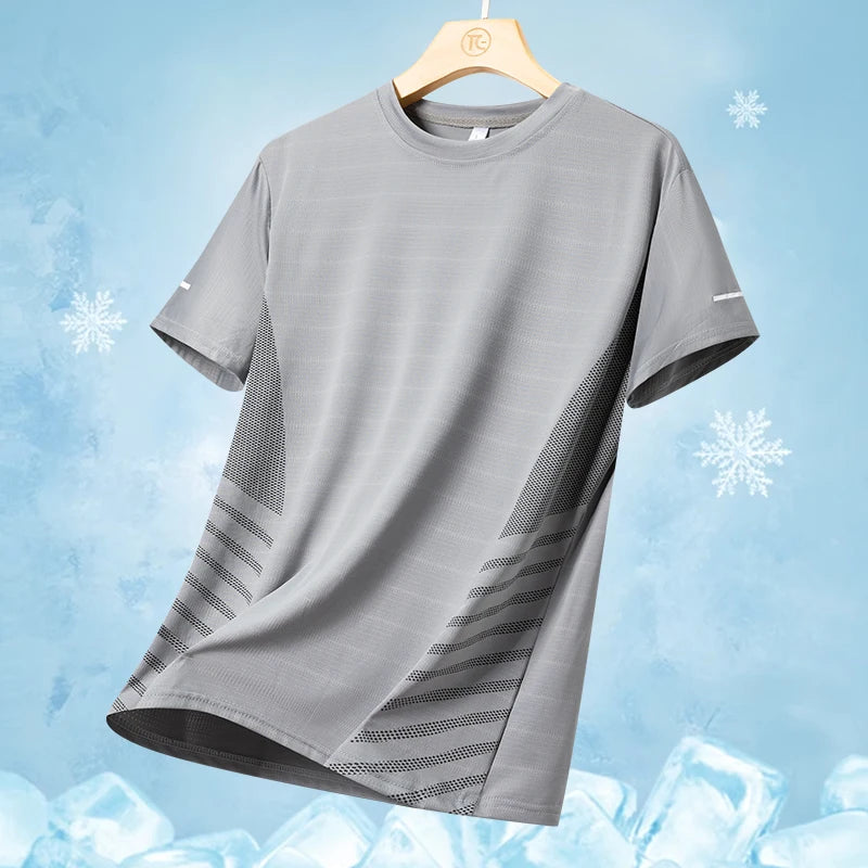 Men's Quick Dry Reflective Running Sports T-Shirt