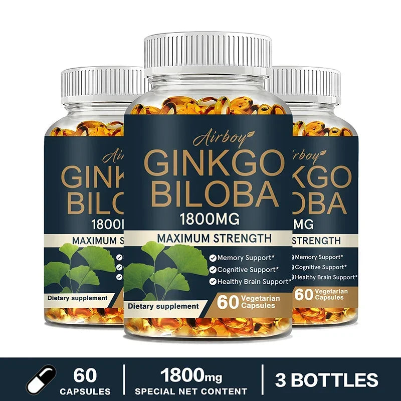 Ginkgo Biloba Brain Support Memory Focus Supplement
