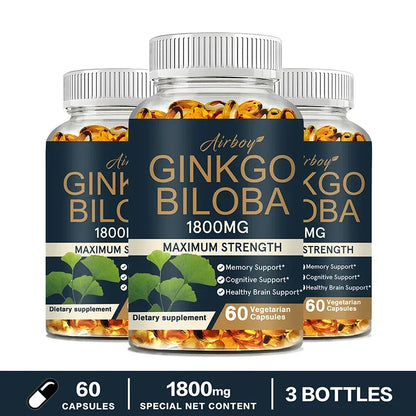 Ginkgo Biloba Brain Support Memory Focus Supplement