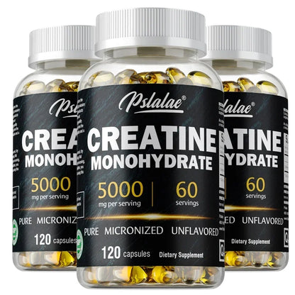 Creatine Monohydrate Capsules Muscle Strength Performance Support