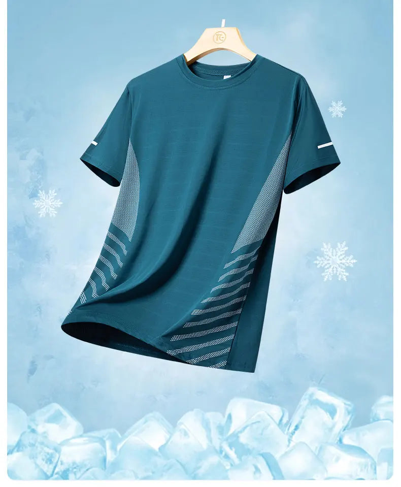 Men's Quick Dry Reflective Running Sports T-Shirt