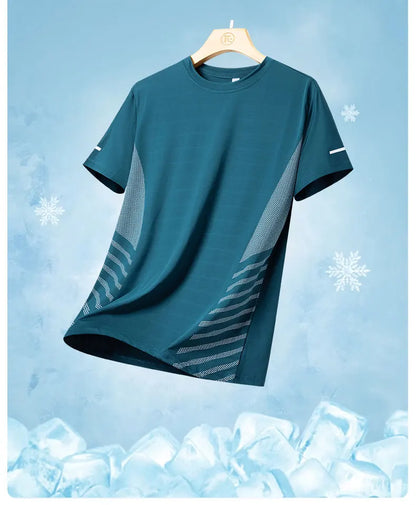 Men's Quick Dry Reflective Running Sports T-Shirt