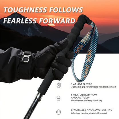 Carbon Fiber Collapsible Telescopic Walking Trekking Poles