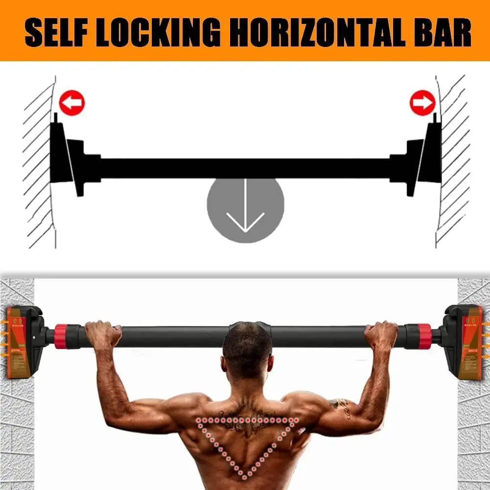 Doorway Pull Up Bar Safety Lock Multi Exercise Trainer